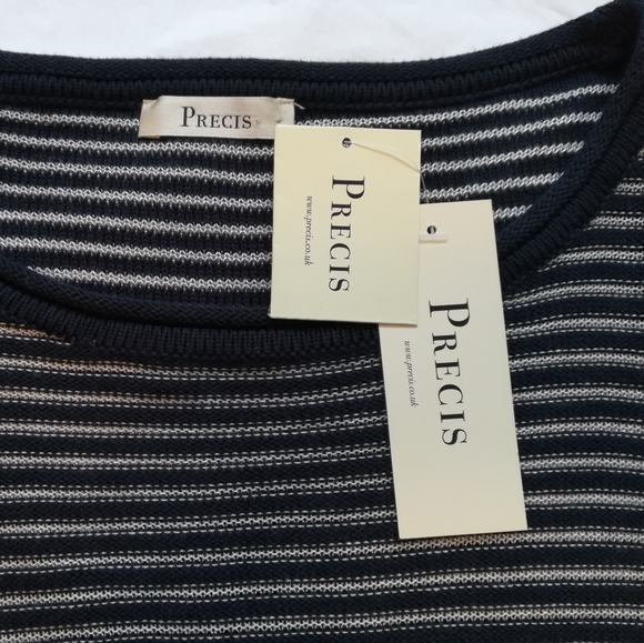 Precis Pinstripe Sweater - Women's Small - Viscosa & Cotton - Picture 3 of 5